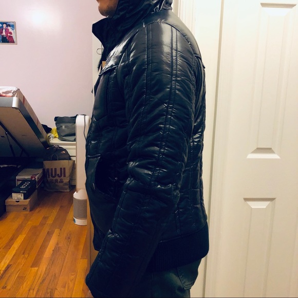 GSTAR RAW PUFFER JACKET WITH HOOD SIZE L - Picture 2 of 7